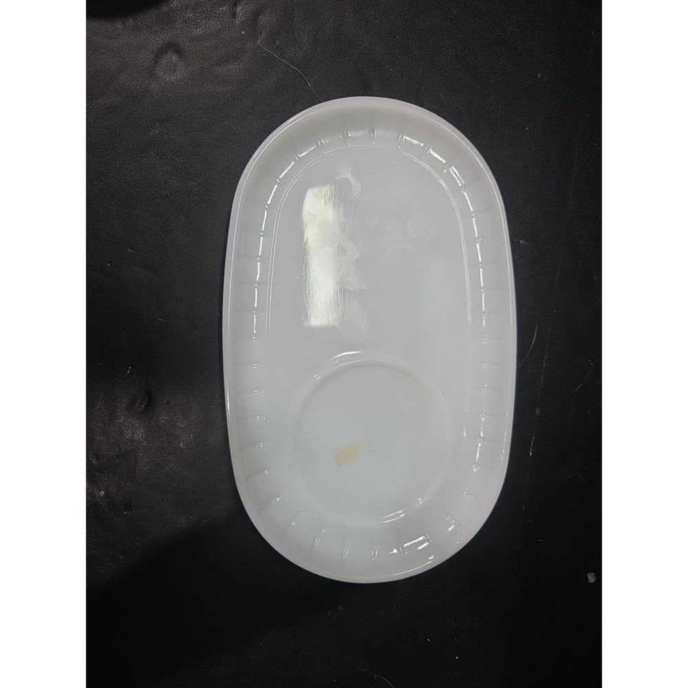 Federal Glass White Milk Glass Soup & Sandwich Tray, Snack Tray, Vintage‎ Dining